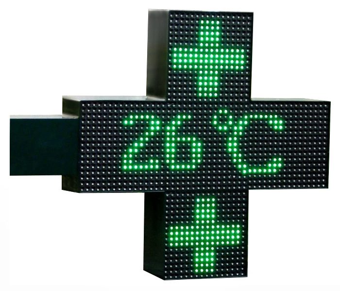 Cruz de led para farmácias